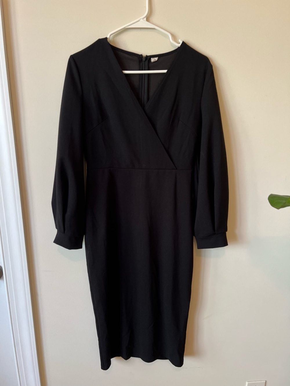 Classic Black V-Neck Sheath Dress